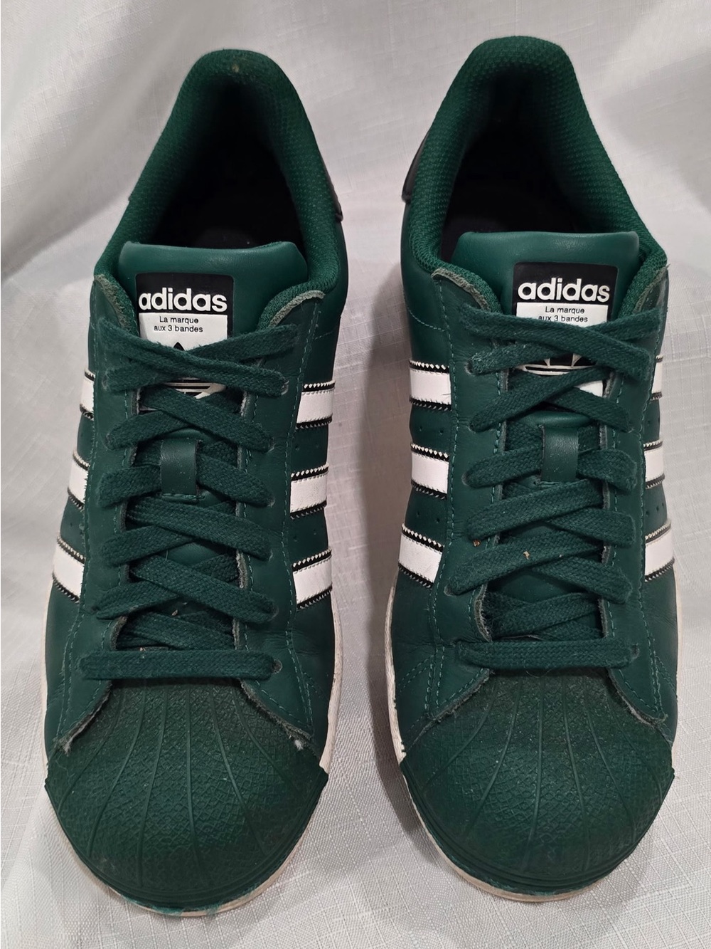 adidas Men’s Dark Green & White Classic Sneakers